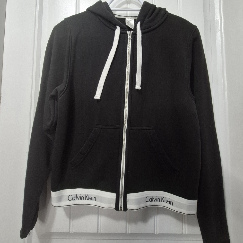🏷Womens Calvin Klein Sleepwear Zip Front Jacket Size Small